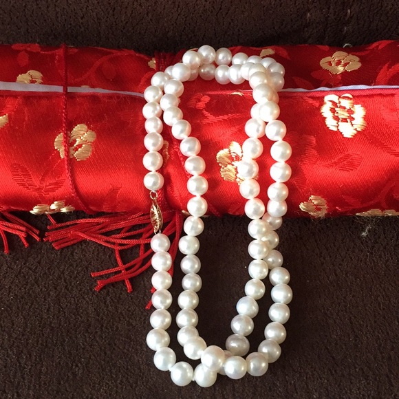 Jewelry - 🌸The real deal🌷14k YG 24” Akoya pearl necklace